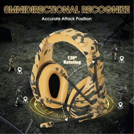 سماعة جيمنج من اونيكوما،K1B سماعات ستيريو 3.5 ملم USB باضاءة LED مع ميكروفون متحرك بجميع الاتجاهات، وبتحكم في مستوى الصوت للكمبيوتر واللابتوب وماك وPlaystation