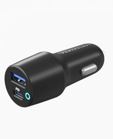 باورلوجي شاحن سيارة بقوة 32 واط PD و يو اس بي معتمد من ابل
