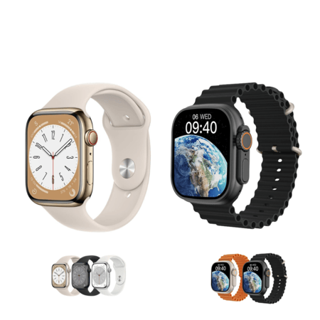 عرض الكشخة من فيدا - ساعة الترا الاصدار الثامن + ساعة ستان ستيل ذكية الجيل الثامن