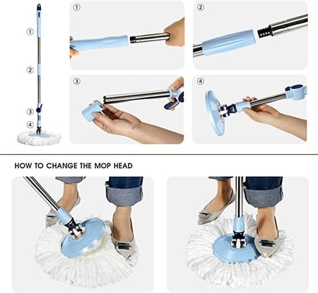 طقم دلو نظافة بعجل