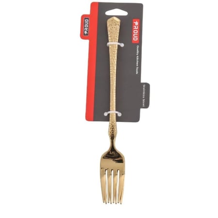 طقم شوك ستانلس ستيل لون ذهبي أنيق - 3 قطع