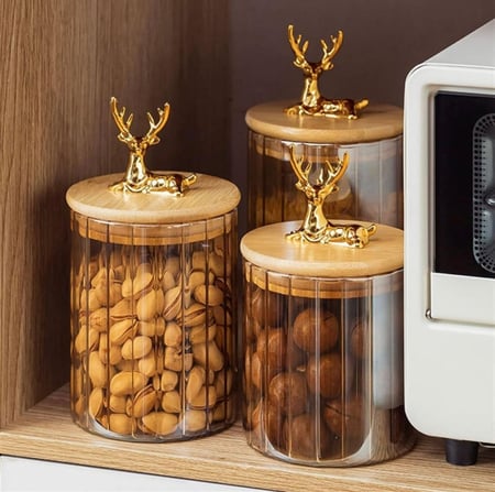 طقم علب تخزين زجاج 7 قطع + توصيل مجاني