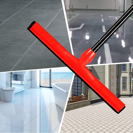 مساحة جلد ركسو بلاستيك 35 سم مع عصا حديد