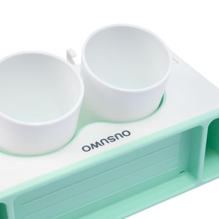 منظم أدوات الحمام متعدد الاستخدام – تصميم جداري مع أكواب