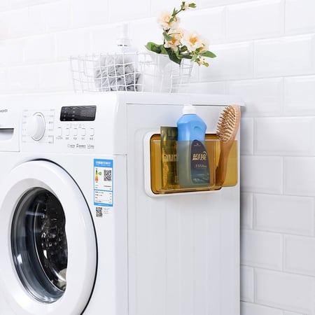 منظم جداري شفاف مزدوج بدون حفر