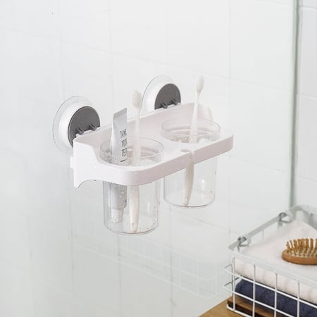 حامل أدوات الحمام الذكي بتصميم شفاف عملي سهل