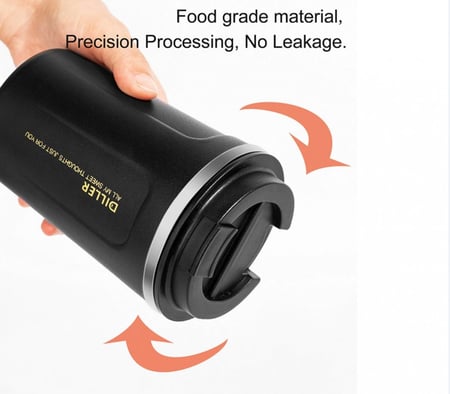 كوب قهوة محمول حافظ للحرارة استانليس ستيل حجم 450مل يحفظ حرارة القهوة والشاهي حتى 6 ساعات