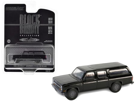 Chevrolet Suburban C10 Custom Deluxe 1985 Black Bandit Series 29 1:64 Greenlight 28150-D