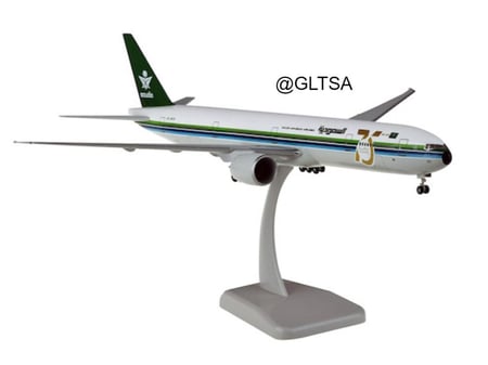 PRE-ORDER (3 WEEKS) - PRE-ORDER (3 WEEKS) - Saudi Arabian Airlines Boeing 777-300ER w/Landing Gear 75th Anniversary 1:200 Hogan Wings 11892 HG11892GR