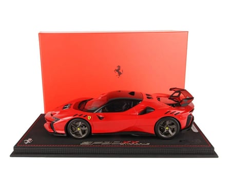 Ferrari SF90 XX Stradale Red Corsa 322 and Black 1:18 BBR P18237C LIMITED 370 PCS