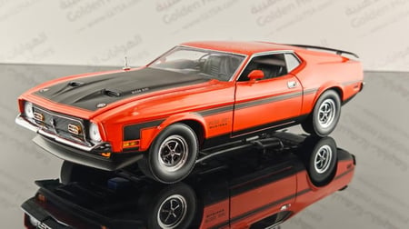 Ford Mustang Boss 351 1971 Calypso Coral Orange 1:18 SunStar SS-3627 ACME Exclusive