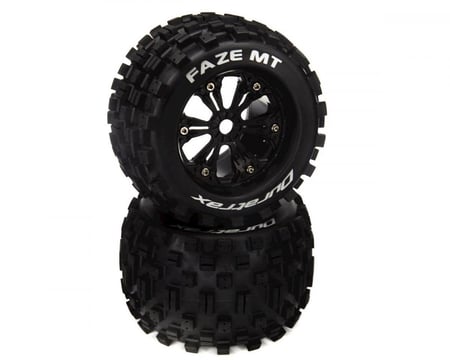 DuraTrax FAZE MT 1/8 Monster Truck Tires (Black) (2) For RC DTXC5582