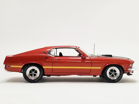 Ford Mustang 428 Cobra Jet 1969 Indian Fire Red 1:18 ACME A1801868 LIMITED 428 PCS