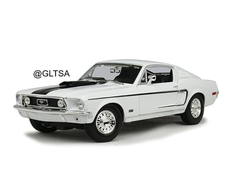 Ford Mustang GT Cobra Jet 1968 White 1:18 Maisto 31167