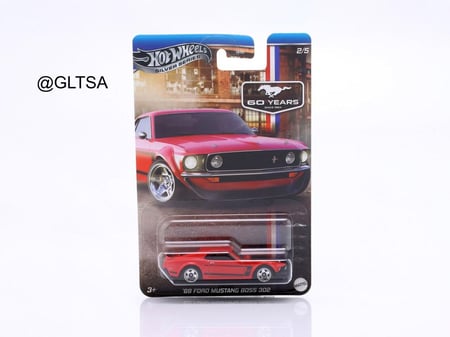 Ford Mustang Boss 302 1969 Red 1:64 Hot Wheels JBY51 / GRT01