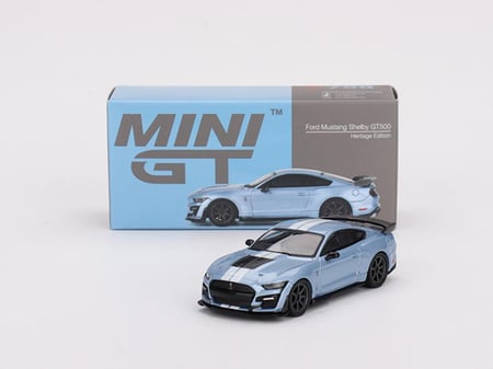 Ford Mustang Shelby GT500 Heritage Edition Blue 1:64 MINI GT MGT00758-L