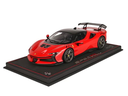 Ferrari SF90 XX Stradale Red Corsa 322 and Black 1:18 BBR P18237C LIMITED 370 PCS