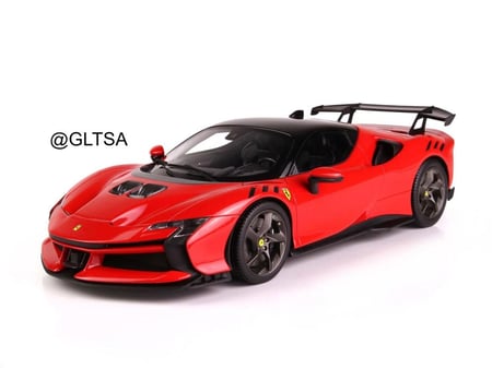 Ferrari SF90 XX Stradale Red Corsa 322 and Black 1:18 BBR P18237C LIMITED 370 PCS