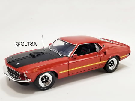 Ford Mustang 428 Cobra Jet 1969 Indian Fire Red 1:18 ACME A1801868 LIMITED 428 PCS