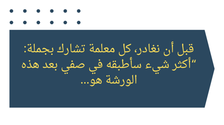 ورشة عمل اكتشاف الموهوبين في البيئة المدرسية