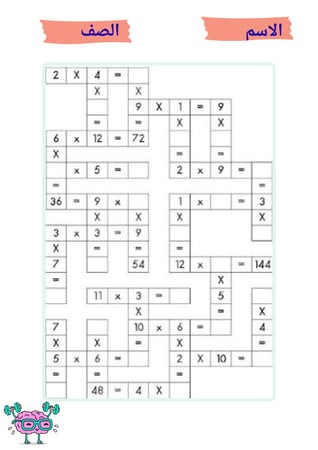 مبادرة الضرب الذهني للمرحله المتوسطه