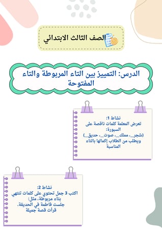 مبادرة لغتي في حياتي لرفع نواتج التعلم للمرحله الابتدائية
