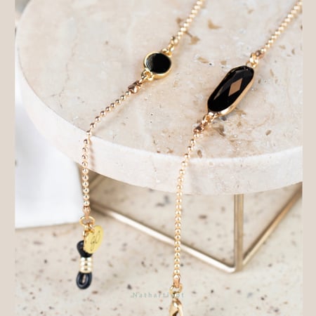 SUNNY CORDS CRYSTAL C (GOLD) BLACK تعليقة نظارة صني كورد