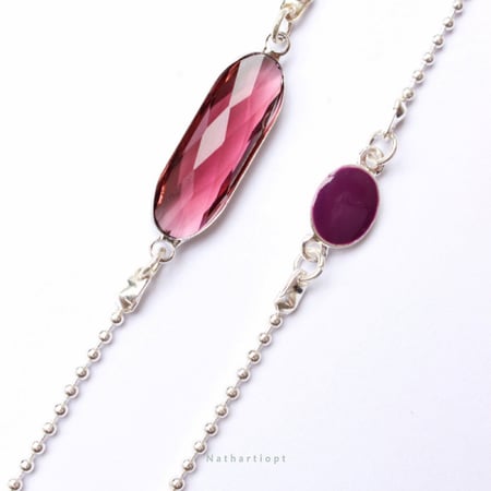 SUNNY CORDS CRYSTAL C SILVER PURPLE تعليقة نظارة صني كورد