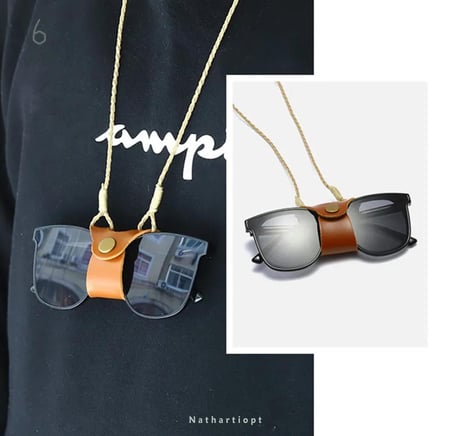 تعليقة نظارة جلد