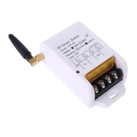 مفتاح تحكم لاسلكي RF 315MHZ / 433MHZ بقوة 30 أمبير، 220 فولت، مدى 2000 متر