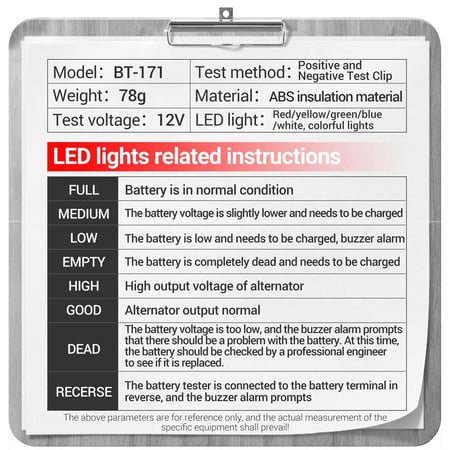 جهاز فاحص بطارية ومولد رقمي  Car Vehicle Diagnostic Battery Analyzer
