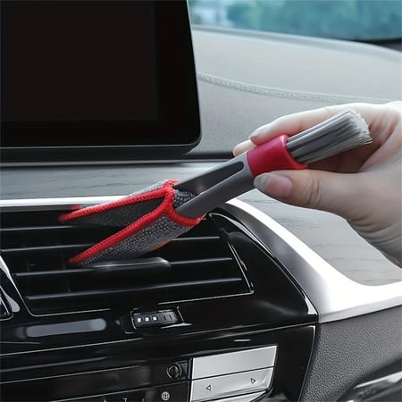 Detailing brush cleaning circular car air vent microfiber end - Abhir