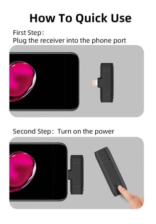Wireless Lavalier Microphone Portable Mini Quick Connect for iPhone Android Moblie Phone Live Broadcast Phone Sound Record 2.4G