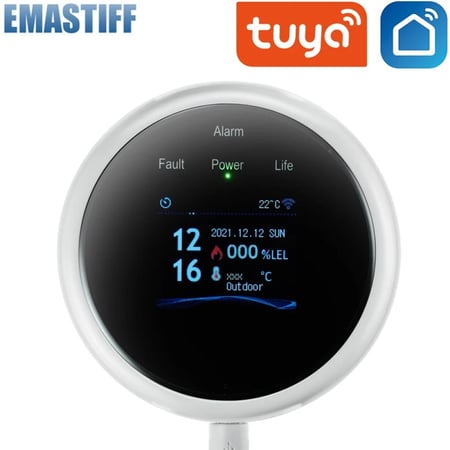 Tuya WiFi Smart Gas Leak Detector  LPG Natural Gas Alarm - Temp
