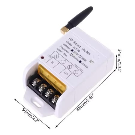30A 220V RF Wireless Remote Motor Control Switch, 2000M Abhir-online