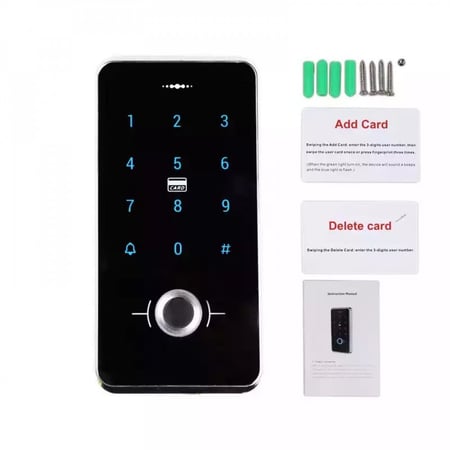 جهاز تحكم بالدخول للأبواب - يعمل بالبصمة - موجات الراديو - الكروت والميدلايات - خارجي مقاوم للماء والعوامل الجوية IP65