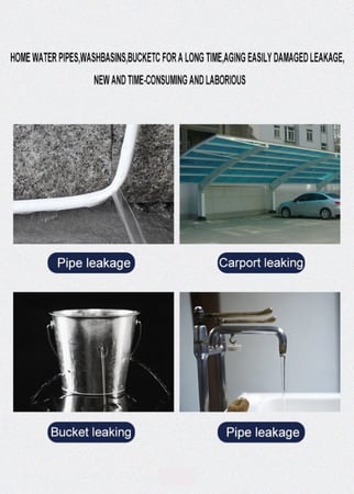 شريط إصلاح التسرب مرن قوي مقاوم للماء (شفاف)