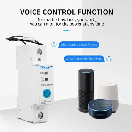 قاطع تومزن الذكي TOB8-63WIFI يوضح التحكم الصوتي بأليكسا وجوجل