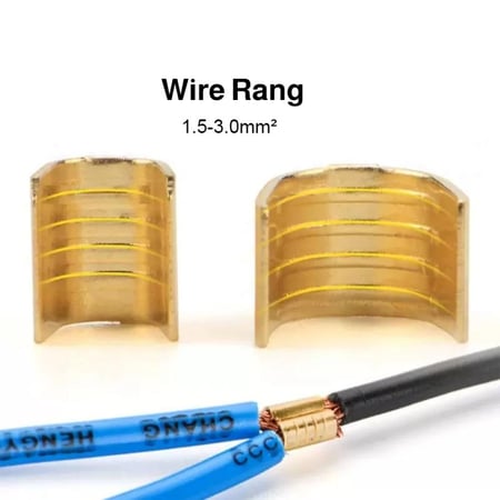 أطراف توصيل ترامل نحاسية مع قصدير بشكل U غير معزولة 5-1  - 3 مم