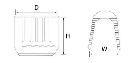 U-Shaped Crimp Terminals Non-Insulated Brass 1-5  - 3mm²