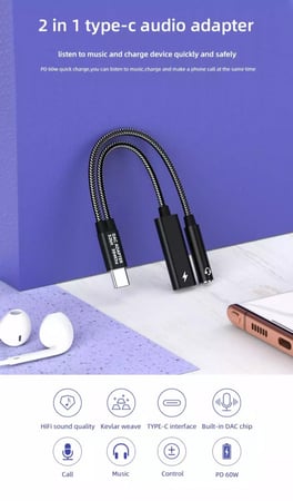 مشفر صوت من رقمي لتناظري قابس يو اس بي سي ومخرج صوتي  32bit/384khz