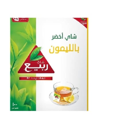 شاي ربيع أخضر بالليمون 100 كيس
