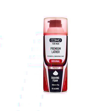 رغوة حلاقة فاخرة للرجال من كوزمو (احمر) حجم 400 مل