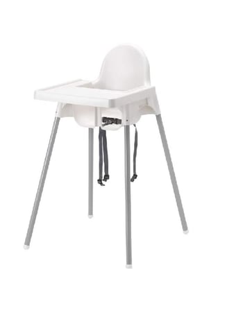 كرسي طعام للأطفال قابل للتعديل مع صينية وحزام أمان