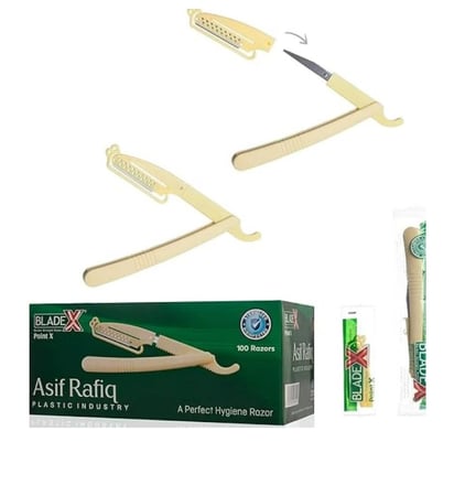 بليد اكس امواس حلاقة من الكروم علبة 50 قطعة اخضر عدد 12 علبة