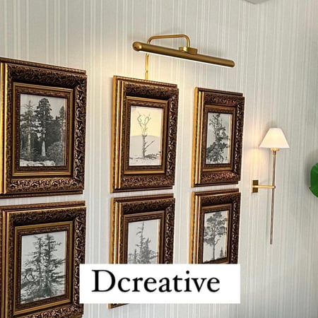 اضاءة لوحات مقاس 62سم لون ذهبي