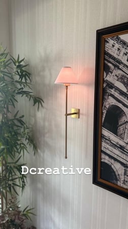 اضاءة راقية ذهبي بطول 50 سم ( يمكن اختيار شكل المظلة ) السعر للحبة فقط