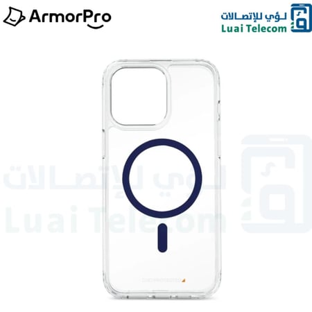 ارمور برو كفر حماية ماج سيف D3O شفاف للايفون 15 برو ماكس - ازرق ArmorP