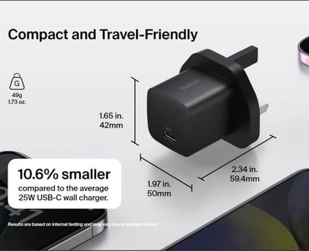 حقيبة السفر Power Bundle بطارية بسعة 10000mAh وشاحن جداري بمنفذ USB-C