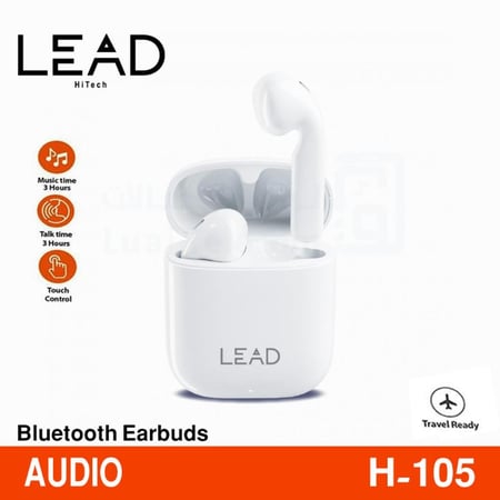 سماعة لييد H105 أيربودز لاسلكيه بتقنية البلوتوث